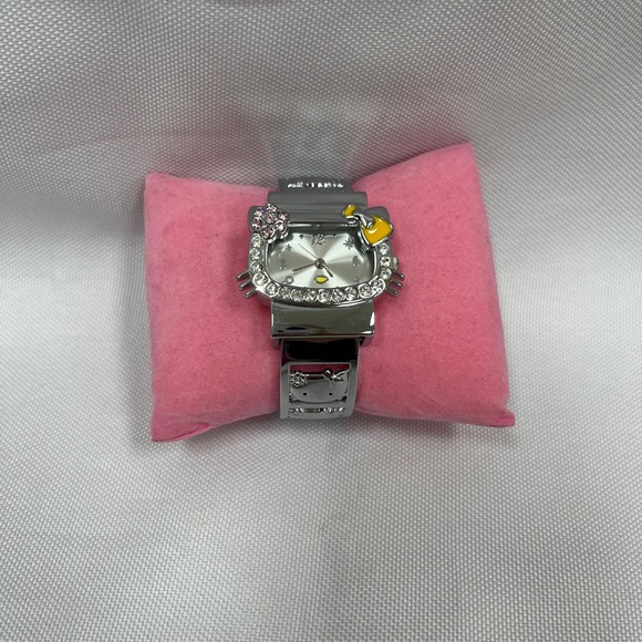 Hello Kitty Silver Cuff Bracelet Watch - Picture 2 of 8